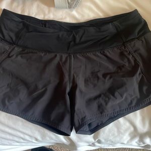 Lululemon black speed shorts